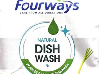 Fourways Natural Dish Wash sachet, powder to liquid